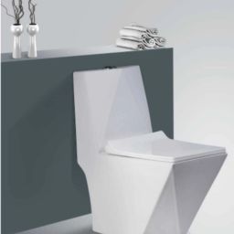 111 DIAMOND PREMIUM GRADE CERAMIC FLOOR MOUNTED ONE PIECE Western Commode-11