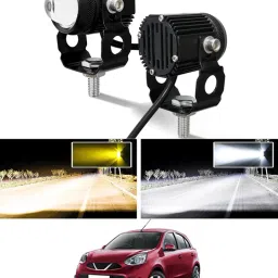 Twin Mini Led Light High/Low Beam With 2 Color For MicraNissan2010 Fog Lamp Car, Motorbike, Truck, Van LED for Nissan (12 V, 55 W)-23