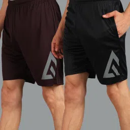 Pack of 2 Solid Men Multicolor Running Shorts-picture-11