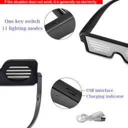 zitronix Ultimate Party Fun LED Glasses with Multi-Color Lighting Modes for AllParty Glow Ornament image 2