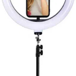 Techobucks Big Selfie Ring Light with Tripod Stand Universal 10 inch Brightness Video Studio Professional Youtube phone holder photography led circle makeup ring light with 2.1m stand Monopod Kit-37