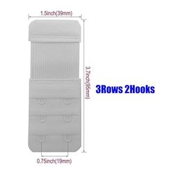 Bra Extender 2 Hook,Stretchy Soft and Comfortable Bra Strap Extender - 2 pcs white image 3