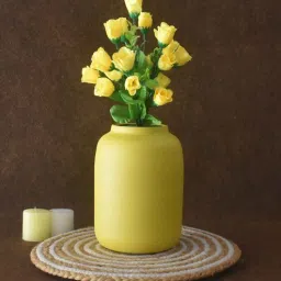 sone key chidiya Yellow Metal Table Vase-picture-31