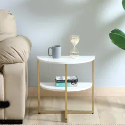 bohemiana from pepperfry Neruda Metal End Table In Gold Finish With Porcelain Top-picture-33