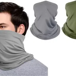 Grey, Green Bike Face Mask for Men & Women-image-7