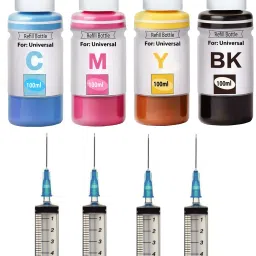 verena Canon Printer Refill Ink Kit 400ml with Syringes for PG 740, CL 741, PG 745 Black + Tri Color Combo Pack Ink Cartridge-7