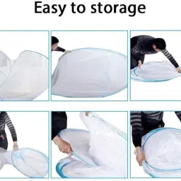 laprex Cotton Adults Washable Mosquito Net for Double Bed, King-Size, Strong net, High Durability, Foldable, Corrosion Resistant, Lightweight - MultiColour Mosquito Net image 4