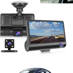 1080P 4 inches LCD car Dash Cam for car security Reverse Assist Camera System Black LCD-image-89