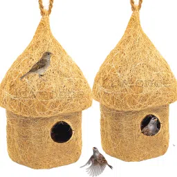 NATURAL HUT BIRD HOUSE FOR ALL BIRDS PACK OF 2 Bird House-13
