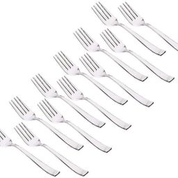 Stainless Steel Forks Set for Home & Kitchen | 22 Gauge 1.8 mm | Medium size Stainless Steel Baby Fork Set-33