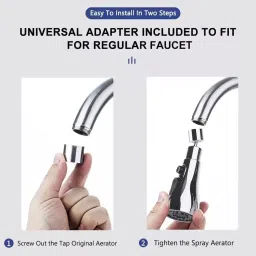xbey Faucet head Universal Kitchen Faucet 3-Function Pull Down Sink Sprayer Tap Extender for Kitchen Sink, Flexible Faucet with Tap Extension Aerator Foam Flow Faucet image 5
