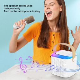 GUGGU Bluetooth Speaker Support FM/AUX/USB With Karaoke Mic and High Quality SoundE337 10 W Bluetooth Laptop/Desktop Speaker image 4