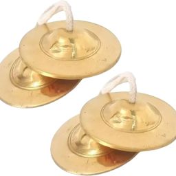 Manjeera Traditional Musical Instruments For Puja & Kirtan 3.5 Inch (2 Pairs) Kartal Instrument-image-34