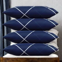 LUXURY Microfibre Solid Sleeping Pillow Pack of 4-20