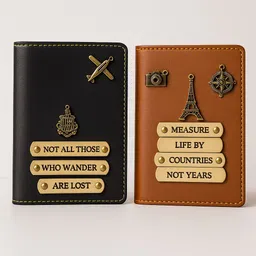 celed Men & Women Travel Black, Tan Genuine Leather Document Holder-picture-43
