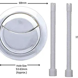 imaashi Dual Flush Toilet Tank Button - 58mm Replaceable Round Push Button Flush Tank Lever image 3
