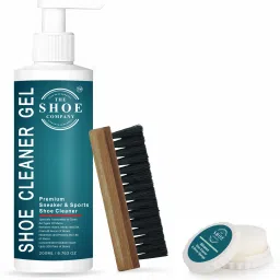 THE SHOE COMPANY Shoe Care DP Gel 200 ML, Brush & Sponge Pack of Two for Use All Shoes Cleaner-image-65