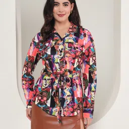 Polyester Printed Coat For Women-image-7
