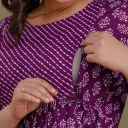 Printed Pure Cotton Stitched Flared/A-line Gown-image-92