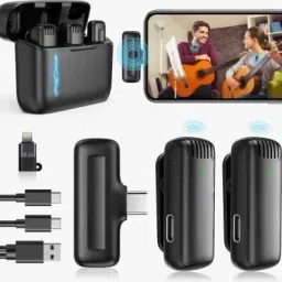 Pyrros One-to-TwoWirelessMicrophonewith NoisReductionPerfect forType-C & iPhone Camera Microphone-17