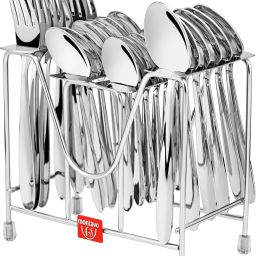 by fns Sober Stainless Steel 24 Pcs Cutlery Set With Hanging Stand Stainless Steel Cutlery Set-17