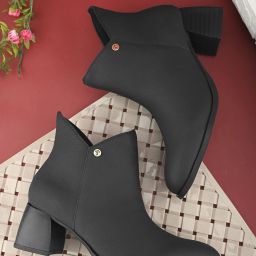 EL PASO Women Black Faux Leather Casual Chelsea Boots Boots For Women-image-84
