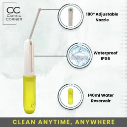 caring corner Portable Jet Spray for Toilet | Travel-Friendly Handheld Bidet with Dual Modes Battery Powered Portable Shower image 2