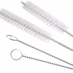 Straw Cleaning Brush Baby Bottle Cleaner(White) -4 Pieces-image-46