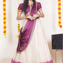 Self Design Semi Stitched Lehenga Choli-image-84