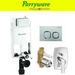 Half Frame Concealed Cistern, with divater body upper crust set of 1 pic 195 Dual Flush Tank-0