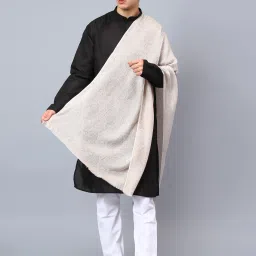 Aditi Wasan Viscose Self Design Men Shawl-11