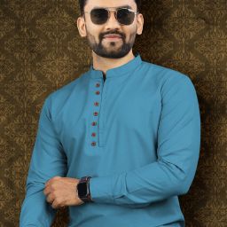 Men Solid Polyester Straight Kurta-image-78