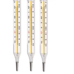 SWADESI BY MCP Oval Thermommeter for Fever Test Temperature 94-108 °F Mercury Thermometer SMIC Gold Mercury Thermometer For Fever Clinical Thermometer Pack of 3 Thermometer-12
