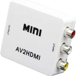 hybite TV-out Cable AV to HDMI Converter Adapter (White)-11