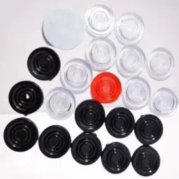 R2 Crystal Carrom Goti 1 Striker ,,Carrom Board Goti (Pack of 20) Carrom Pawns-12