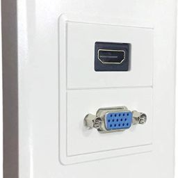 VOOCME HDMI/VGA Multimedia Modular Wall Socket Face Plate Socket Plug Jack Cable or Adapter for Home/Office. HDMI Connector-image-35