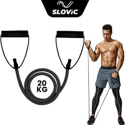 Exercise & Stretching Resistance Band Set For Men & Women Workout Heavy Resistance Tube-image-51