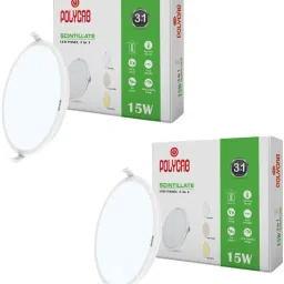 Polycab 15W Scintillate 3-in-1 Color Changing LED Panel Light Recessed Ceiling Lamp-13