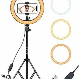 Jeteck LED Ring Light with Tripod Stand and Wireless Shutter Button | Dimmable Studio Lighting with Phone Holder for Photo and Video Tripod Kit-5