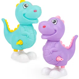 Dino Wind-Up Key Operated Crawling Jumping Toy for Kids Pack of 2 – (No Battery) Rattle-18
