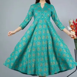 Self Design Rayon Blend Stitched Anarkali Gown-picture-22