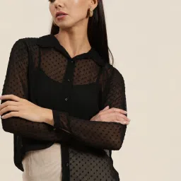 Women Regular Fit Self Design Casual Shirt-image-26