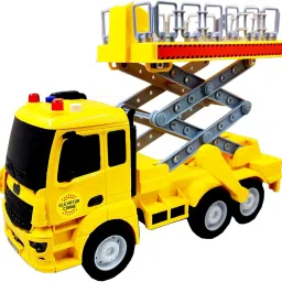 Friction Powered Elevator Crane Construction Truck Toy Pull Back Vehicle for Kid-63