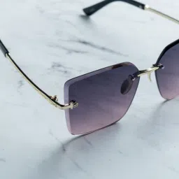 the magnifique Gradient, UV Protection, Mirrored Retro Square, Rectangular, Over-sized Sunglasses (Free Size) image 4