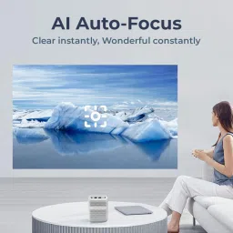 WANBO T2 Max Auto Focus (5200 lm / 2 Speaker / Wireless / Remote Controller) Portable Auto Keystone Native 1080P Full HD 4K HDR | 450ANSI | Android 9.0 | WiFi | Bluetooth | Closed Engine Projector image 3