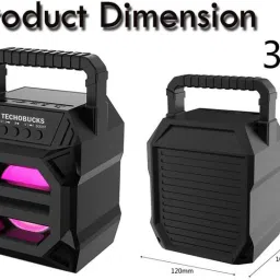 Techobucks Extra Bass Portable Sound Box DJ Speaker with LED lights,AUX, Splashproof 5 W Bluetooth Speaker image 3