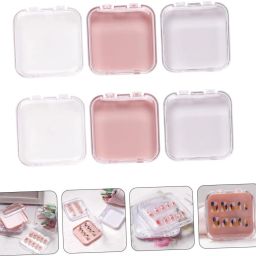 6 PCS Press on Nail Storage Box Nails Display Storage Container Transparent Nail Tips Storage Box Vanity Box-14