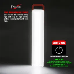 24 energy Dual Tube Table Top Light with (Auto On Feature) Rechargeable Home Light 8 hrs Lantern Emergency Light image 5