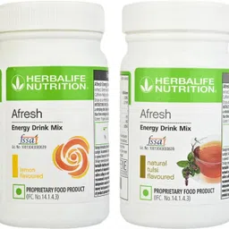 herbalife Afresh Energy Drink - Lemon Flavor & Tulsi Flavor For Weight Loss Energy Drink LEMON, TULSI Powder-picture-22