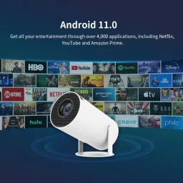 TOTAL Mini Projector WIFI Android IOS Full HD 1080P Miracast Youtube TVStick HDMI USB (5000 lm) Portable Projector image 2